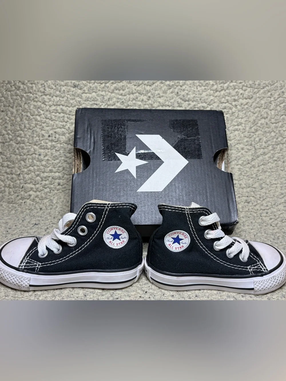 Converse Black High-Top Sneakers with Custom Painted Graphics